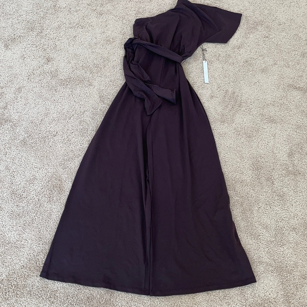 Revolve Susana Monaco brown belted jumpsuit XS